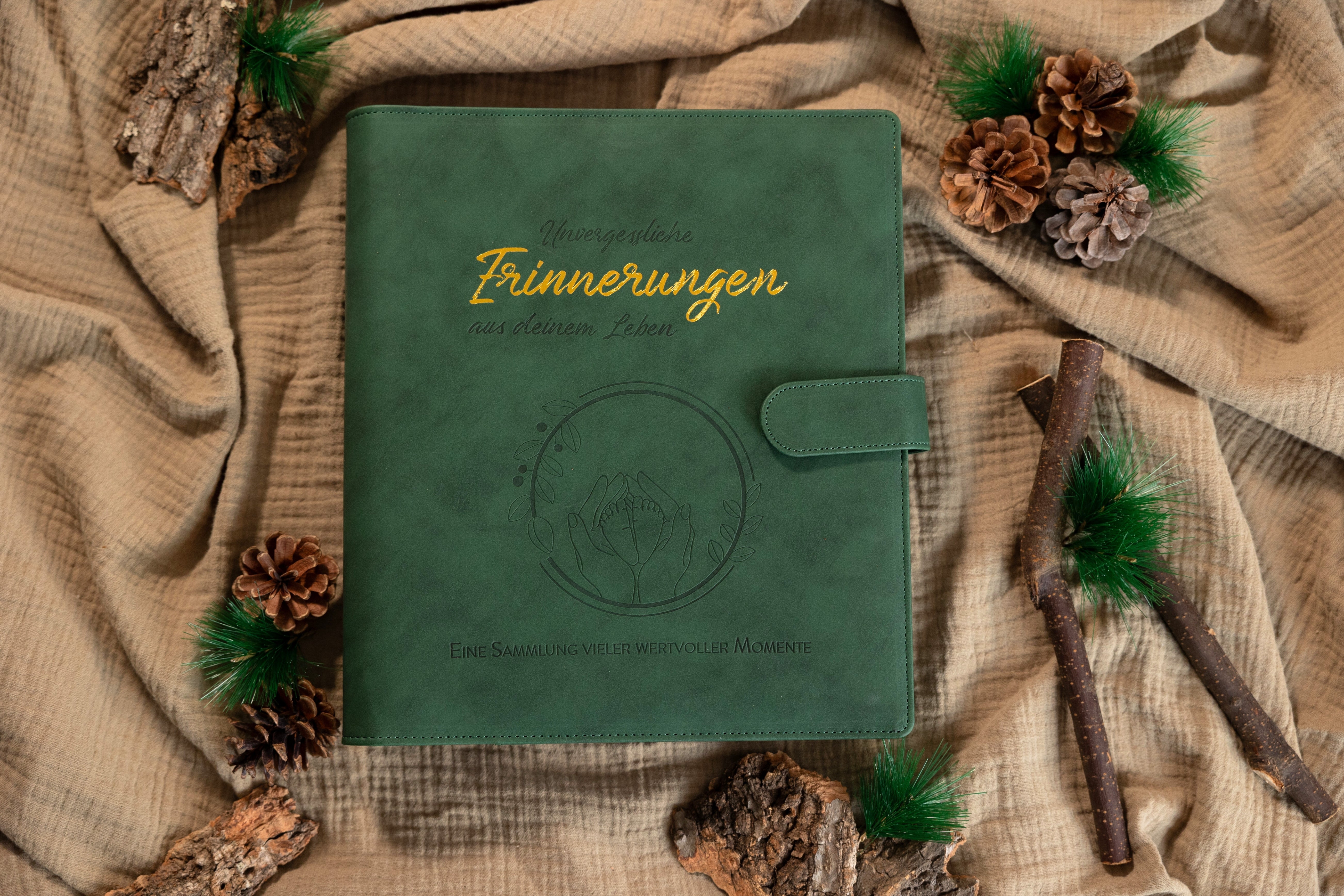 Ringbinder (Dunkelgrün) inkl. Geschenkbox